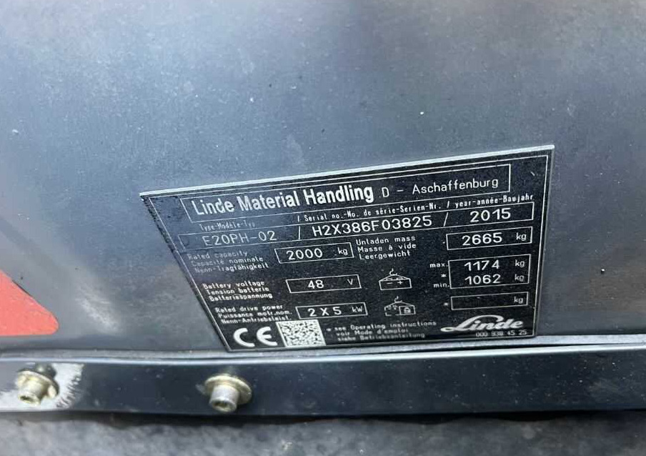 Linde E20PH-02 - Elektrostapler: das Bild 4 Linde E20PH-02 - Elektrostapler: das Bild 4