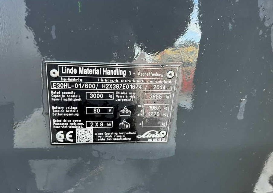Linde E30HL-01/600 - Elektrostapler: das Bild 4 Linde E30HL-01/600 - Elektrostapler: das Bild 4