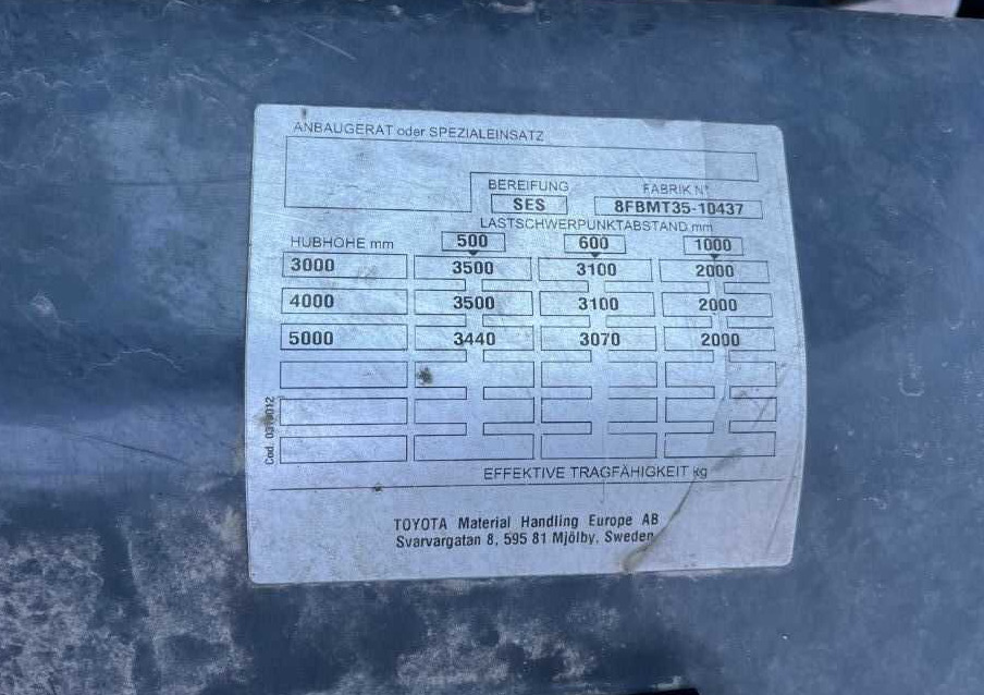 Toyota 8FBMT35 - Elektrostapler: das Bild 5 Toyota 8FBMT35 - Elektrostapler: das Bild 5