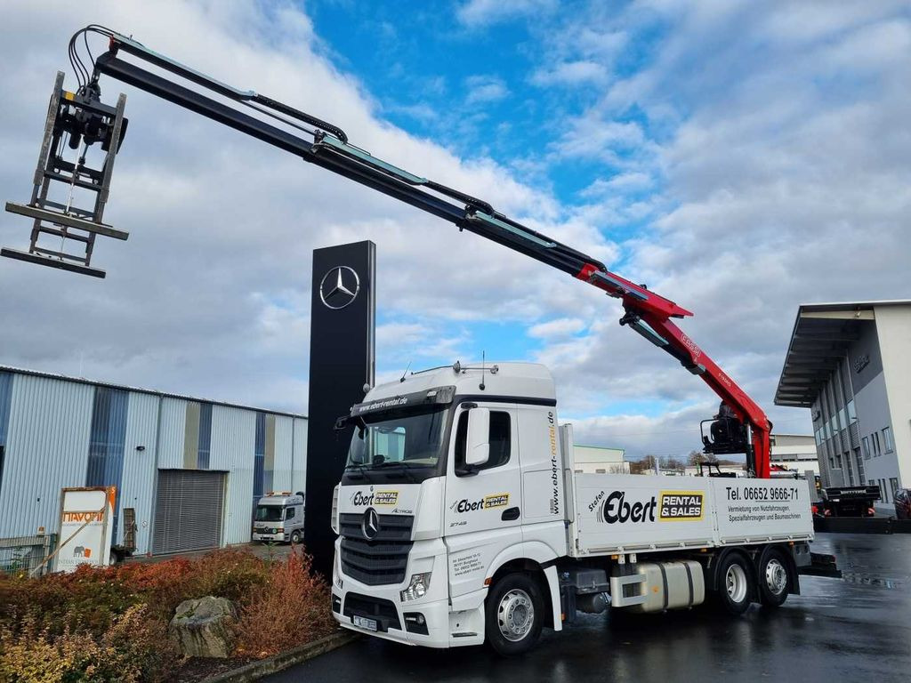 Mercedes-Benz Actros 2745 L 6x2 Baustoffpritsche+Kran Retarder - Pritsche LKW, Autokran: das Bild 1 Mercedes-Benz Actros 2745 L 6x2 Baustoffpritsche+Kran Retarder - Pritsche LKW, Autokran: das Bild 1