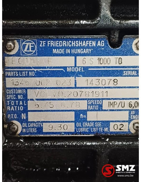 Volvo Occ versnellingsbak 6S1000TO Volvo - Getriebe für LKW: das Bild 5 Volvo Occ versnellingsbak 6S1000TO Volvo - Getriebe für LKW: das Bild 5