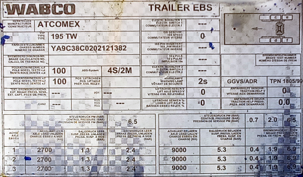 Tankauflieger AGA Cryo Gas tank semi-trailer cryogenic used for nitrogen, argon, oxygen, LIN, LOX, LAR.: das Bild 8 Tankauflieger AGA Cryo Gas tank semi-trailer cryogenic used for nitrogen, argon, oxygen, LIN, LOX, LAR.: das Bild 8