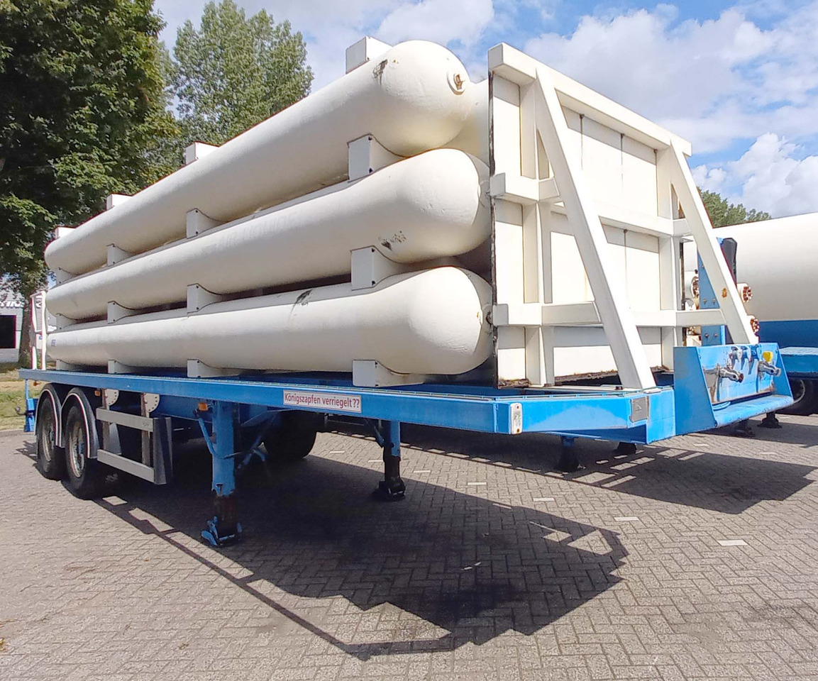Tankauflieger Burg hydrogen, helium, He, H2, CNG, methane Highpressure gas vessels: das Bild 1