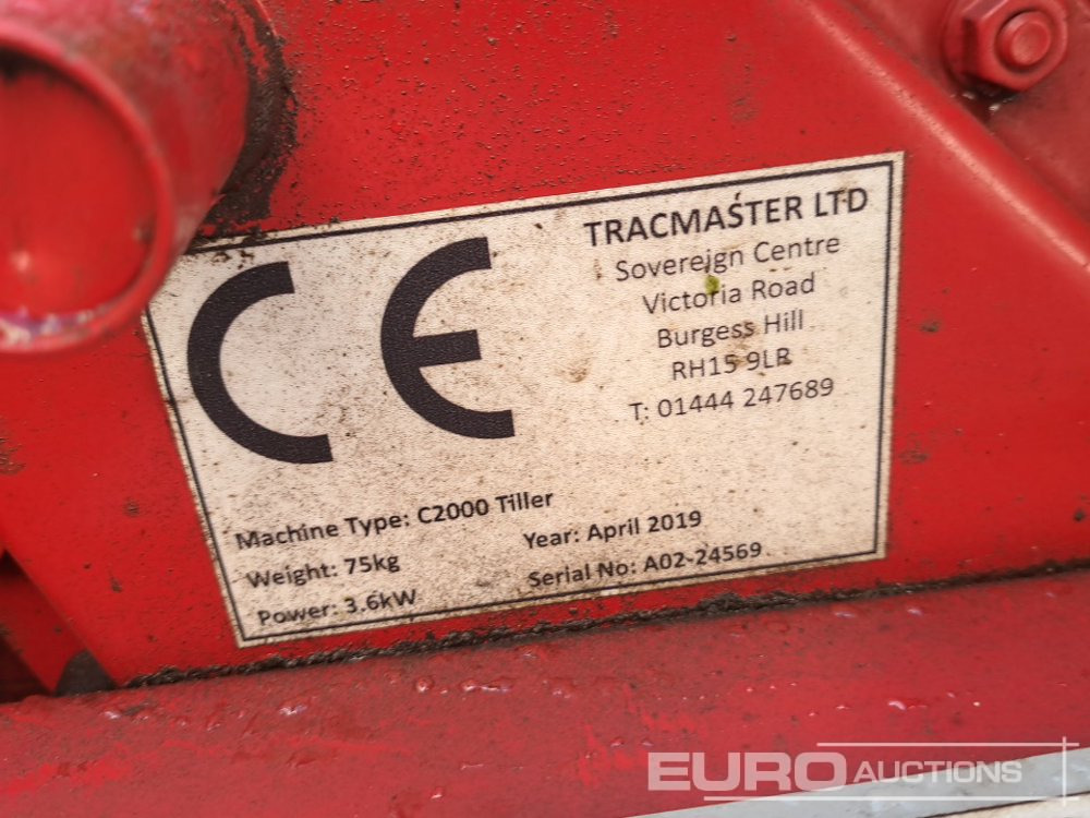 Baugeräte 2001 Tracmaster C2000 Petrol Rotovator, Honda Engine, (Spares): das Bild 27