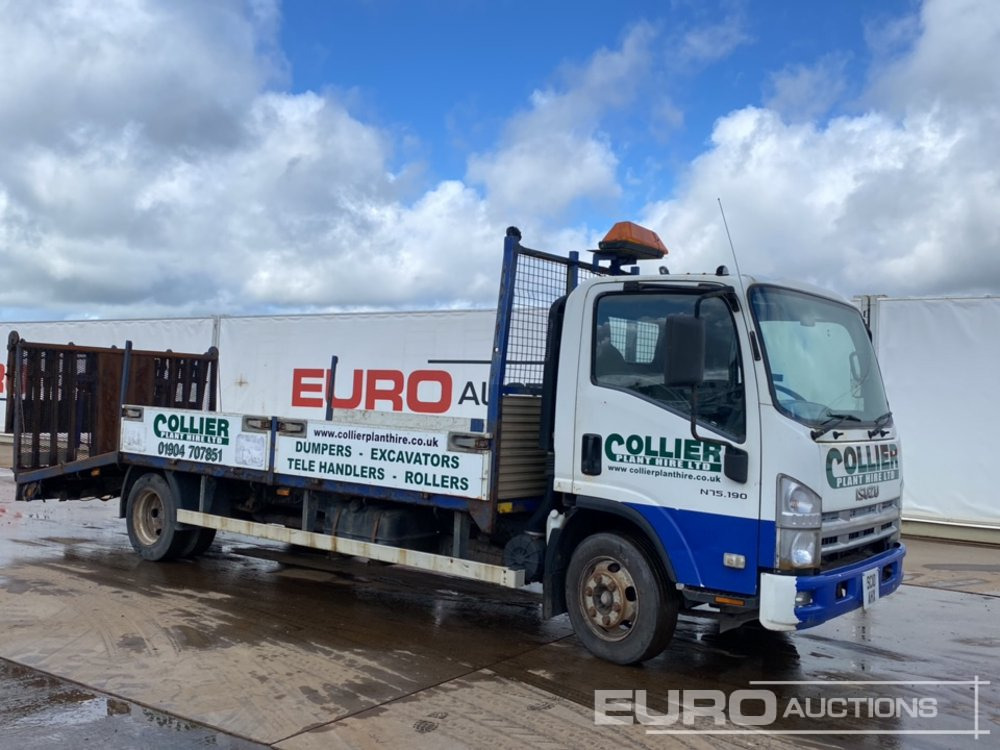 Pritsche LKW Für die Beförderung von schwere Technik 2010 Isuzu N75.190: das Bild 7