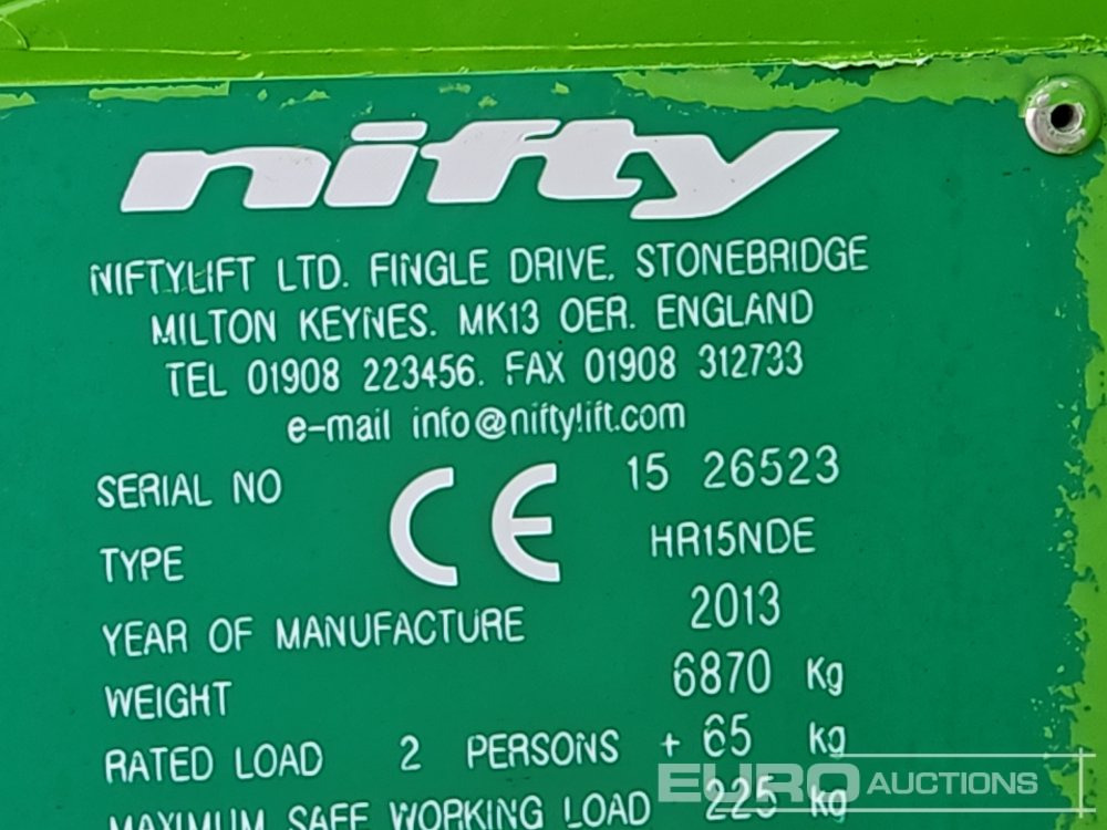 Arbeitsbühne 2013 Niftylift HR15NDE: das Bild 40