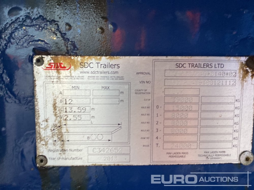 Pritschenauflieger/ Plattformauflieger 2013 SDC 45' Tri Axle Flat Trailer, Goal Post Sockets, Twist Locks, BPW Axles: das Bild 28 Pritschenauflieger/ Plattformauflieger 2013 SDC 45' Tri Axle Flat Trailer, Goal Post Sockets, Twist Locks, BPW Axles: das Bild 28