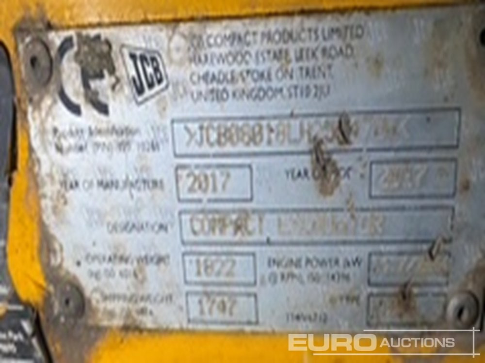2017 JCB 8018 - Minibagger: das Bild 5 2017 JCB 8018 - Minibagger: das Bild 5