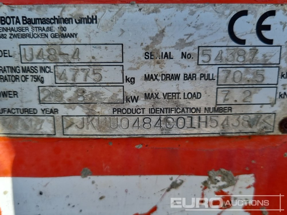Minibagger 2017 Kubota U48-4: das Bild 44