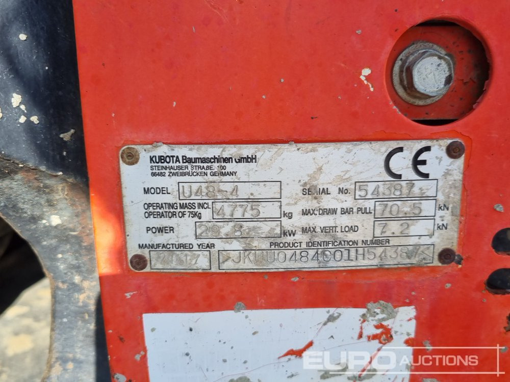 Minibagger 2017 Kubota U48-4: das Bild 43