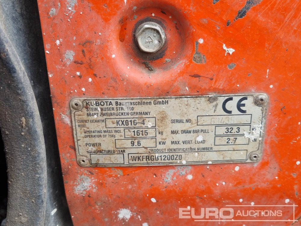 Minibagger 2018 Kubota KX016-4: das Bild 34