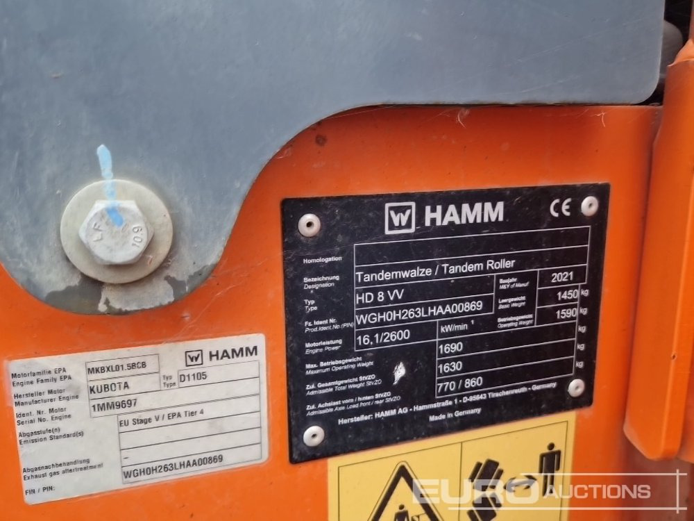 Walzen 2021 Hamm HD8VV: das Bild 32
