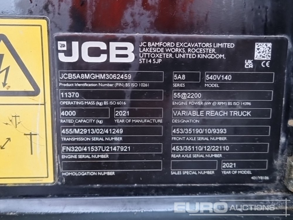Teleskoplader 2021 JCB 540-140 Hi Viz: das Bild 48 Teleskoplader 2021 JCB 540-140 Hi Viz: das Bild 48