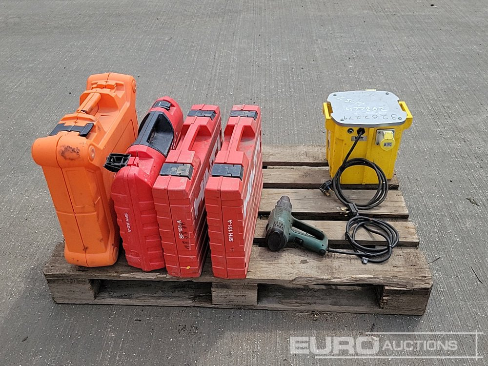 Baugeräte Paslode PPM35Ci Battery Nail Gun, Bosch 230Volt Heat Gun, Hilti Battery Drill (3 of), 110Volt Transformer: das Bild 8