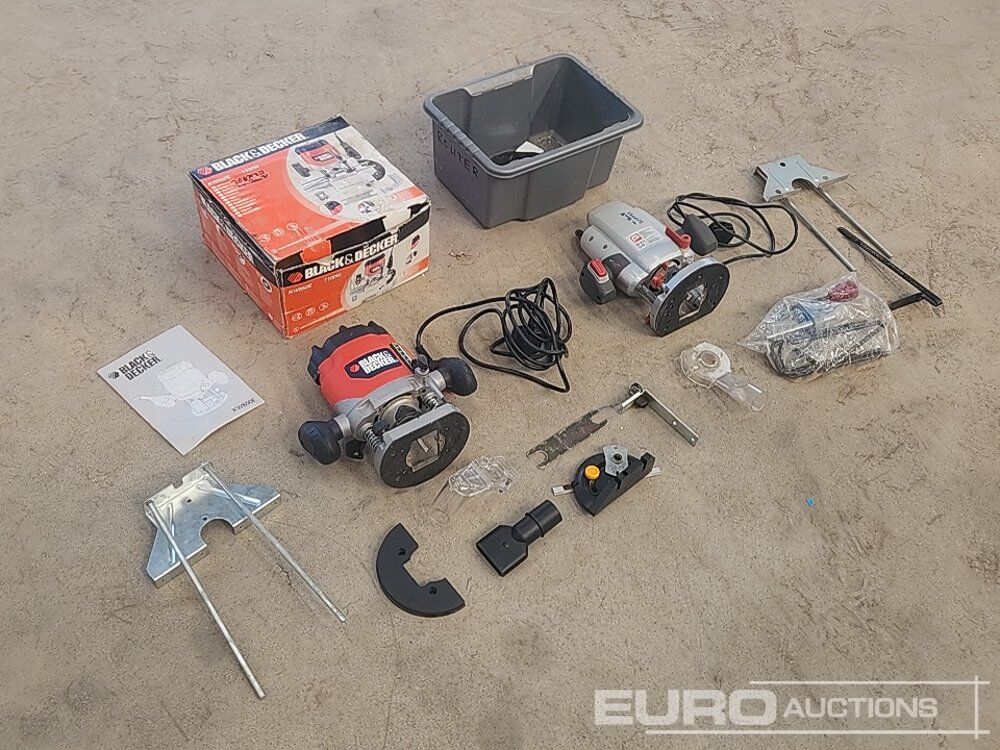 Performance 1800W Router, Black and Decker Corded Router, Router Bits (2 of) - Werkstattgerät: das Bild 1 Performance 1800W Router, Black and Decker Corded Router, Router Bits (2 of) - Werkstattgerät: das Bild 1
