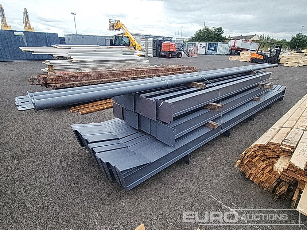 Unused 100' x 40' x 15' Steel Frame Building, Purlins Cleats, Roof Bracing - Wohncontainer: das Bild 3 Unused 100' x 40' x 15' Steel Frame Building, Purlins Cleats, Roof Bracing - Wohncontainer: das Bild 3