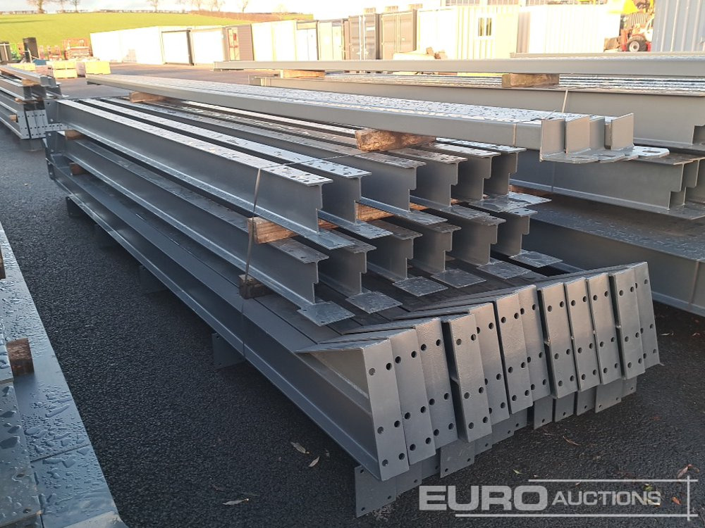 Unused 100' x 40' x 16.5' Steel Frame Building, 12.5 Roof Pitch, Purlin Cleats, Roof Bracing - Wohncontainer: das Bild 4 Unused 100' x 40' x 16.5' Steel Frame Building, 12.5 Roof Pitch, Purlin Cleats, Roof Bracing - Wohncontainer: das Bild 4