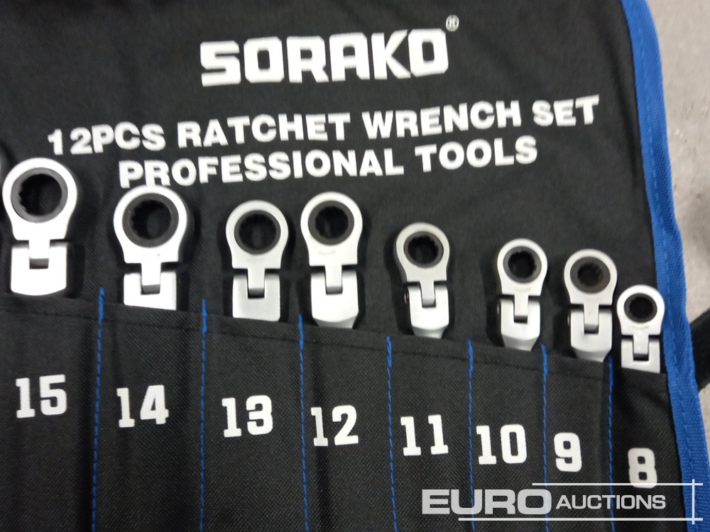 Unused 12pcs Flexible Ratchet Spanner Set, 8-19 mm - Werkstattgerät: das Bild 4 Unused 12pcs Flexible Ratchet Spanner Set, 8-19 mm - Werkstattgerät: das Bild 4