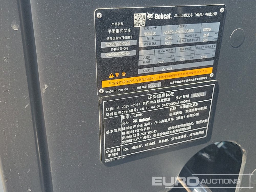 Gabelstapler Unused 2024 Bobcat D30NX: das Bild 37
