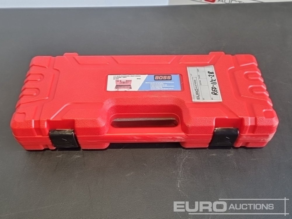 Unused 2025 Boss 1/2" 28pc Pneumatic Short Sleeve Socket Set, 3" Connecting Rod, 5" Connecting Rod Universal Joint, 10" Sliding Rod, 10" Bending Rod Adapter 3/4"-1/2" - Werkstattgerät: das Bild 2 Unused 2025 Boss 1/2" 28pc Pneumatic Short Sleeve Socket Set, 3" Connecting Rod, 5" Connecting Rod Universal Joint, 10" Sliding Rod, 10" Bending Rod Adapter 3/4"-1/2" - Werkstattgerät: das Bild 2