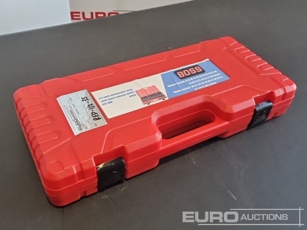 Unused 2025 Boss 1/2" 35pc Pneumatic Long & Short Sleeve Socket Set - Werkstattgerät: das Bild 1 Unused 2025 Boss 1/2" 35pc Pneumatic Long & Short Sleeve Socket Set - Werkstattgerät: das Bild 1