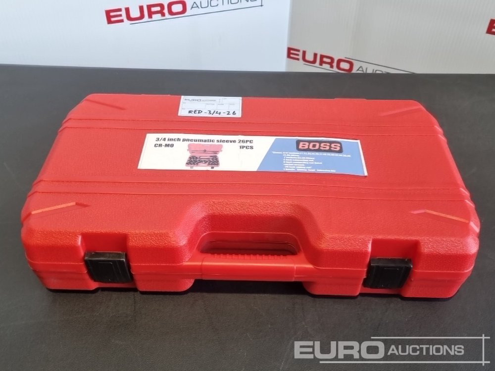 Unused 2025 Boss 3/4" 26pc Heavy Duty Pneumatic Socket Set, 4" Connecting Rod, 8" Connecting Rod Quick Ratchet Wrench, 20" Sliding Road, L Handle Sliding Head Extension Bar - Werkstattgerät: das Bild 2 Unused 2025 Boss 3/4" 26pc Heavy Duty Pneumatic Socket Set, 4" Connecting Rod, 8" Connecting Rod Quick Ratchet Wrench, 20" Sliding Road, L Handle Sliding Head Extension Bar - Werkstattgerät: das Bild 2
