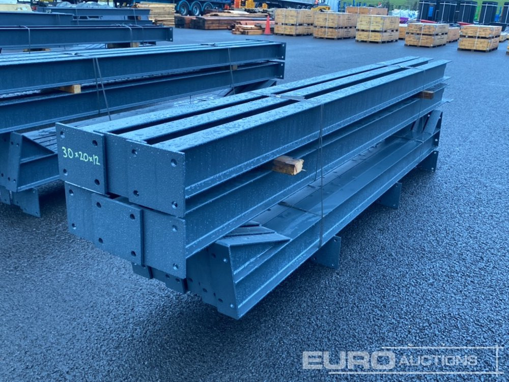 Unused 30' x 20' x 12' Steel Frame Building, 12.5 Roof Pitch, Purlin Cleats - Wohncontainer: das Bild 1 Unused 30' x 20' x 12' Steel Frame Building, 12.5 Roof Pitch, Purlin Cleats - Wohncontainer: das Bild 1