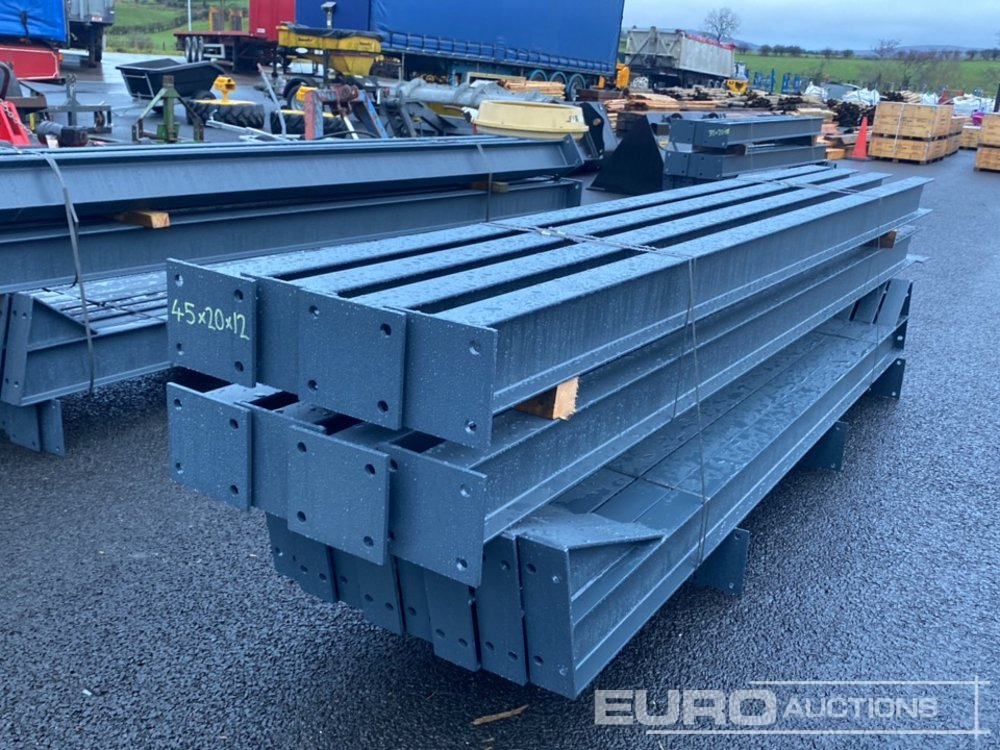 Unused 45' × 20' x 12' Steel Frame Building, 12.5 Roof Pitch, Purlin Cleats - Wohncontainer: das Bild 1 Unused 45' × 20' x 12' Steel Frame Building, 12.5 Roof Pitch, Purlin Cleats - Wohncontainer: das Bild 1