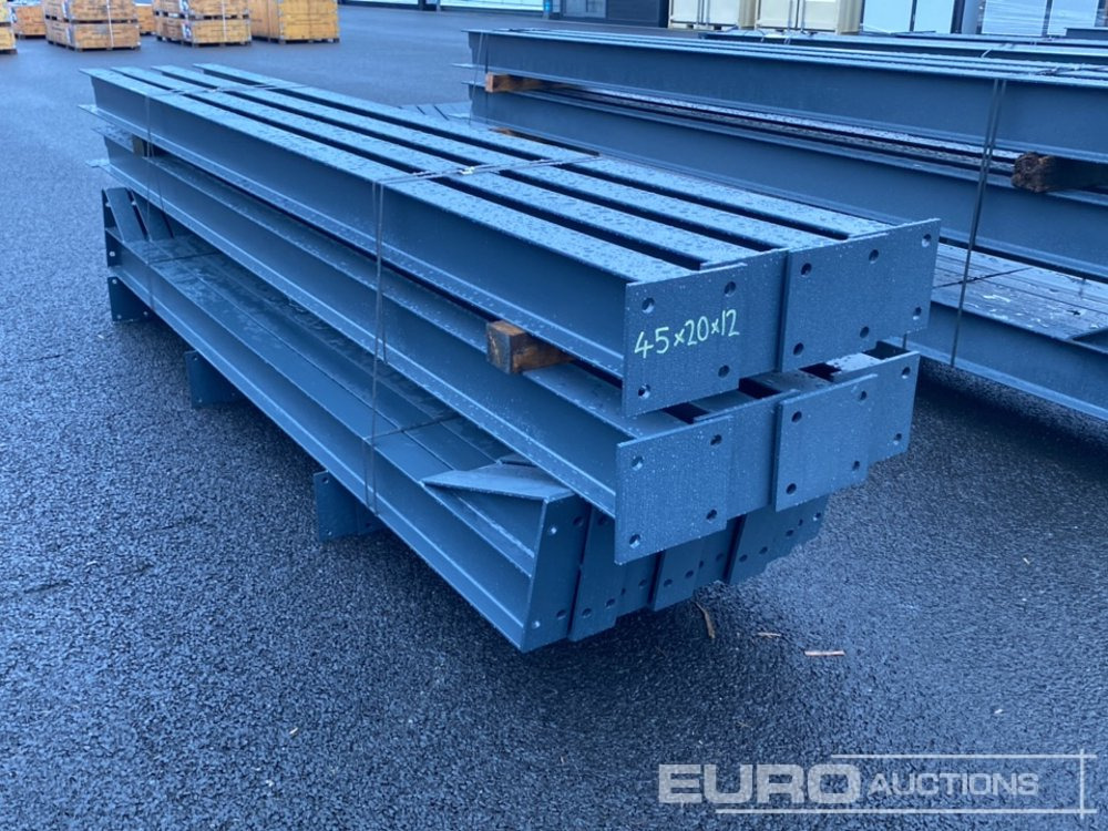 Unused 45' × 20' x 12' Steel Frame Building, 12.5 Roof Pitch, Purlin Cleats - Wohncontainer: das Bild 4 Unused 45' × 20' x 12' Steel Frame Building, 12.5 Roof Pitch, Purlin Cleats - Wohncontainer: das Bild 4