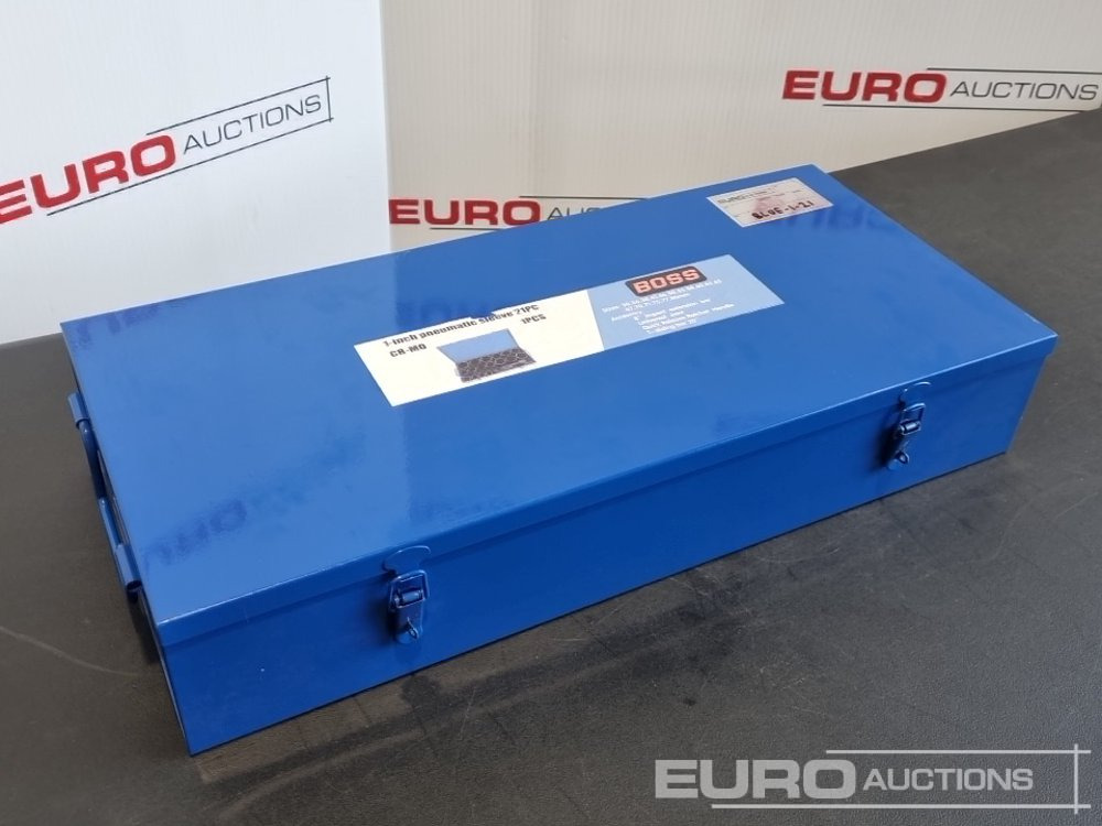 Unused Boss 1" 21pc Pneumatic Socket Set, 8" Impact Extension Bar, Universal Joint, Quick Release Ratchet Handle, 20" T-sliding Bar - Werkstattgerät: das Bild 1 Unused Boss 1" 21pc Pneumatic Socket Set, 8" Impact Extension Bar, Universal Joint, Quick Release Ratchet Handle, 20" T-sliding Bar - Werkstattgerät: das Bild 1