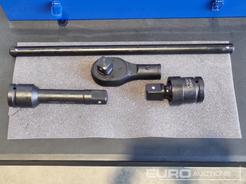 Unused Boss 1" 21pc Pneumatic Socket Set, 8" Impact Extension Bar, Universal Joint, Quick Release Ratchet Handle, 20" T-sliding Bar - Werkstattgerät: das Bild 5 Unused Boss 1" 21pc Pneumatic Socket Set, 8" Impact Extension Bar, Universal Joint, Quick Release Ratchet Handle, 20" T-sliding Bar - Werkstattgerät: das Bild 5
