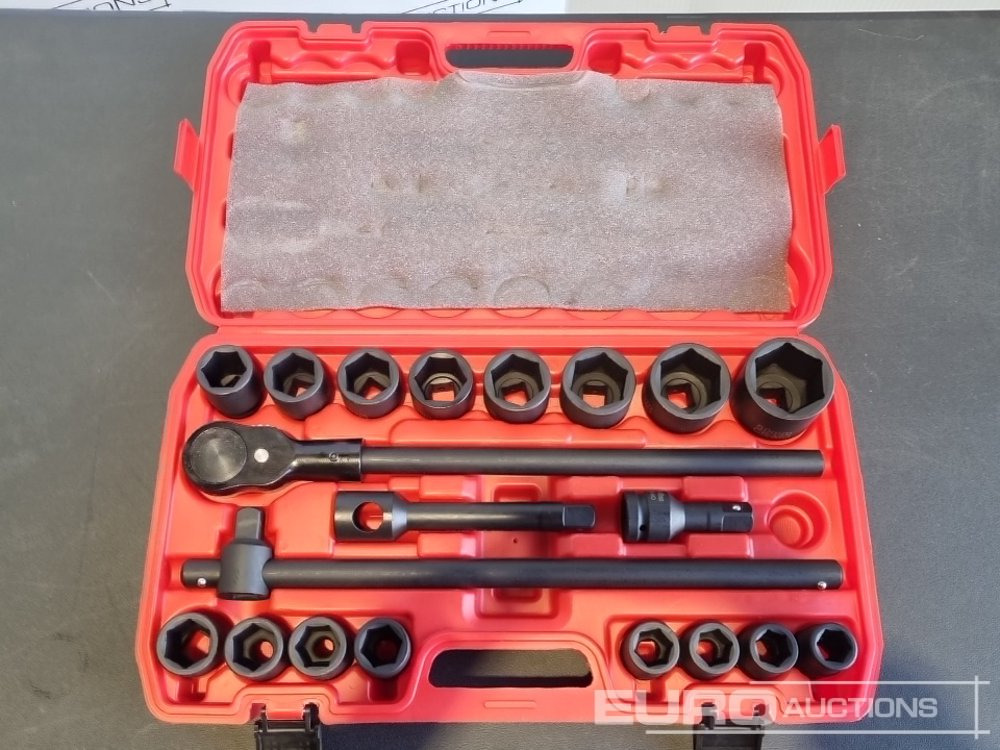 Unused Boss 3/4" 21pc Heavy Duty Pneumatic Socket Set, 4" Connecting Rod, 8" Connecting Rod, Quick Ratchet Wrench, 20" Sliding Rod - Baugeräte: das Bild 4 Unused Boss 3/4" 21pc Heavy Duty Pneumatic Socket Set, 4" Connecting Rod, 8" Connecting Rod, Quick Ratchet Wrench, 20" Sliding Rod - Baugeräte: das Bild 4