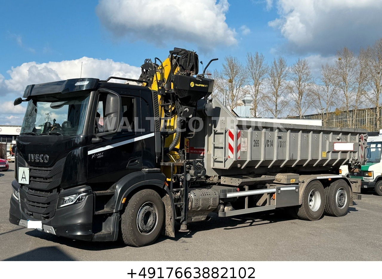 Iveco X Way 460/Abroll HYVA/KRAN TAYFUN/LENKACHSE - Abrollkipper: das Bild 1 Iveco X Way 460/Abroll HYVA/KRAN TAYFUN/LENKACHSE - Abrollkipper: das Bild 1