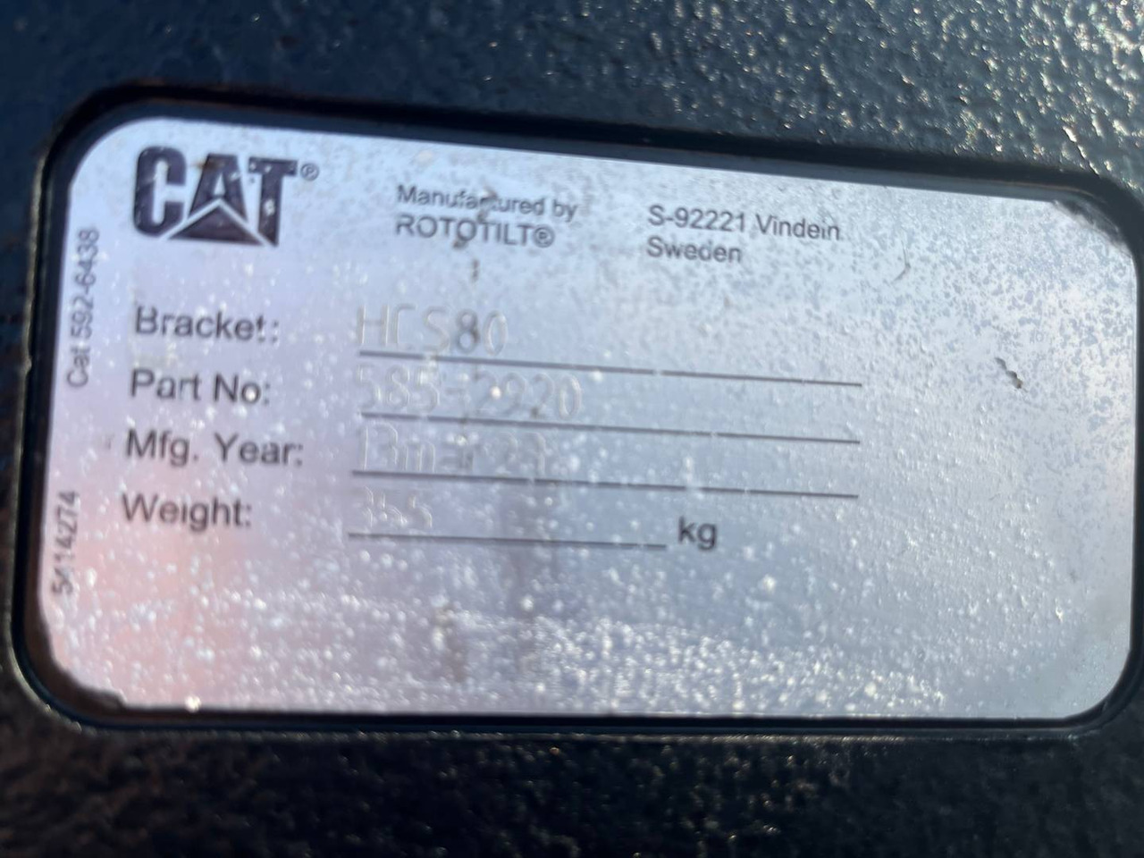 CAT HCS80 - Schnellwechsler für Baumaschine: das Bild 2 CAT HCS80 - Schnellwechsler für Baumaschine: das Bild 2