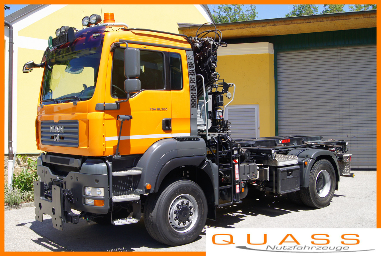 MAN TGA 18.360 BL 4x4/Euro 4/TÜV/HIAB 111/MULTILIFT/Winterdienst - Abrollkipper, Autokran: das Bild 1 MAN TGA 18.360 BL 4x4/Euro 4/TÜV/HIAB 111/MULTILIFT/Winterdienst - Abrollkipper, Autokran: das Bild 1