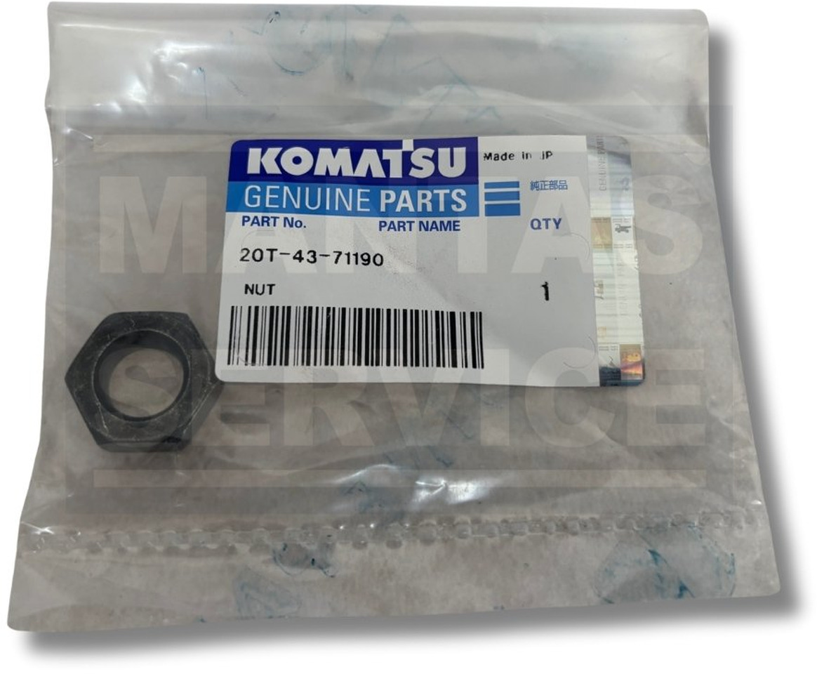 KOMATSU NUT 20T-43-71190 - Ersatzteile für Baumaschine: das Bild 1 KOMATSU NUT 20T-43-71190 - Ersatzteile für Baumaschine: das Bild 1