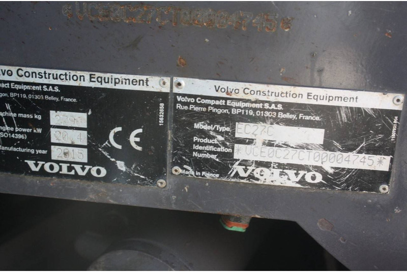 Kettenbagger Volvo EC27C: das Bild 16