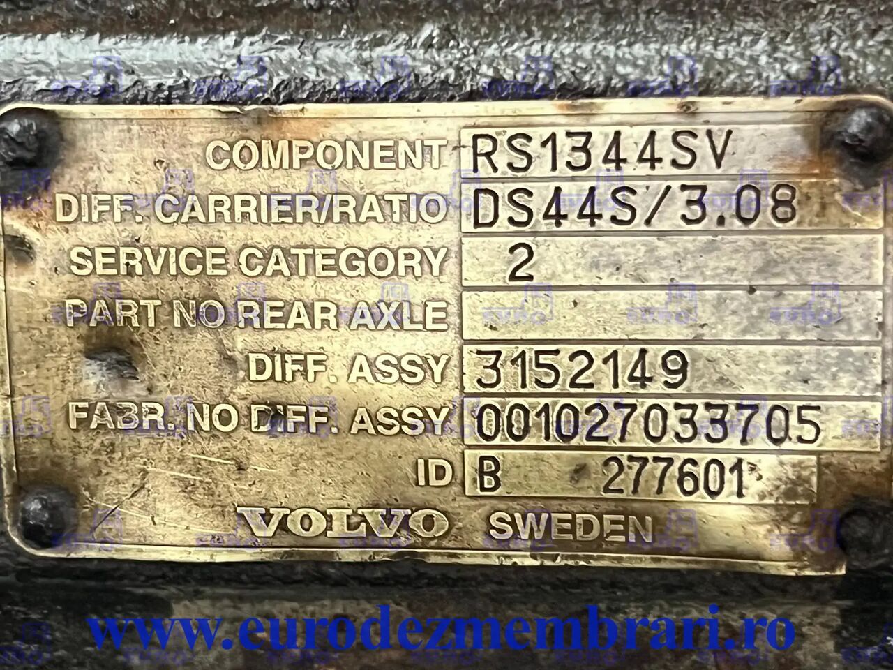 DIFERENTIAL VOLVO R=3.08 - Differenzial Getriebe für LKW: das Bild 3 DIFERENTIAL VOLVO R=3.08 - Differenzial Getriebe für LKW: das Bild 3
