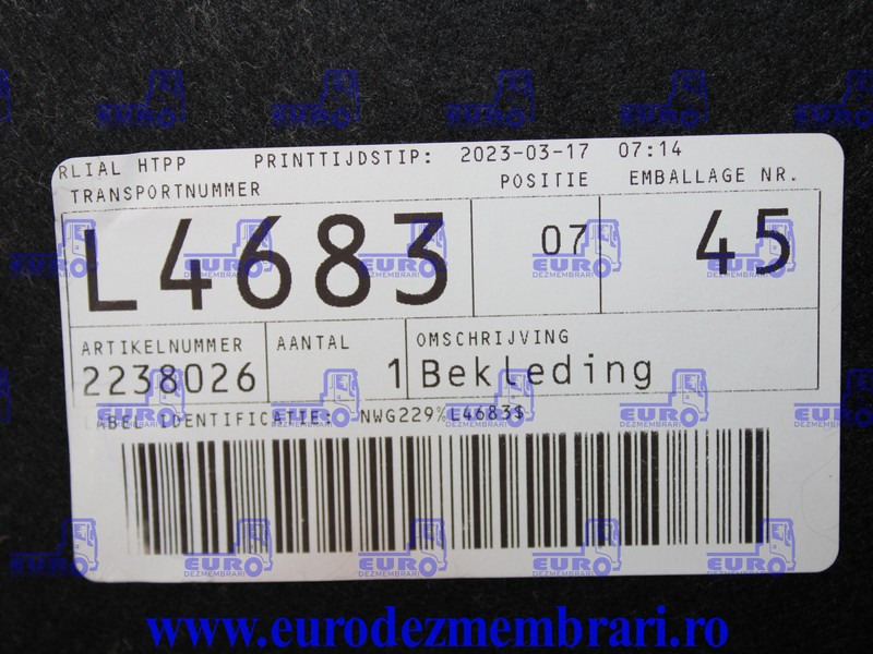 ELEMENT INTERIOR CABINA DAF XF XG 2238026 - Fahrerhaus und Interieur für LKW: das Bild 3 ELEMENT INTERIOR CABINA DAF XF XG 2238026 - Fahrerhaus und Interieur für LKW: das Bild 3