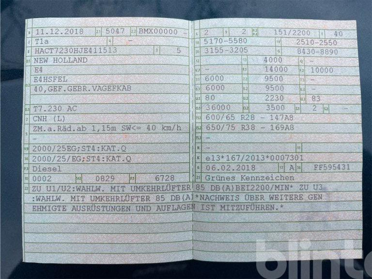 Traktor New Holland T7 230 (2018): das Bild 7 Traktor New Holland T7 230 (2018): das Bild 7