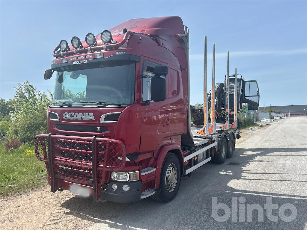 SCANIA R580 - Jonsered 1080 79R - Holztransporter, Autokran: das Bild 2 SCANIA R580 - Jonsered 1080 79R - Holztransporter, Autokran: das Bild 2