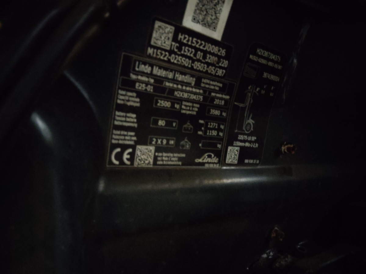 Elektrostapler Linde E25-01: das Bild 9 Elektrostapler Linde E25-01: das Bild 9