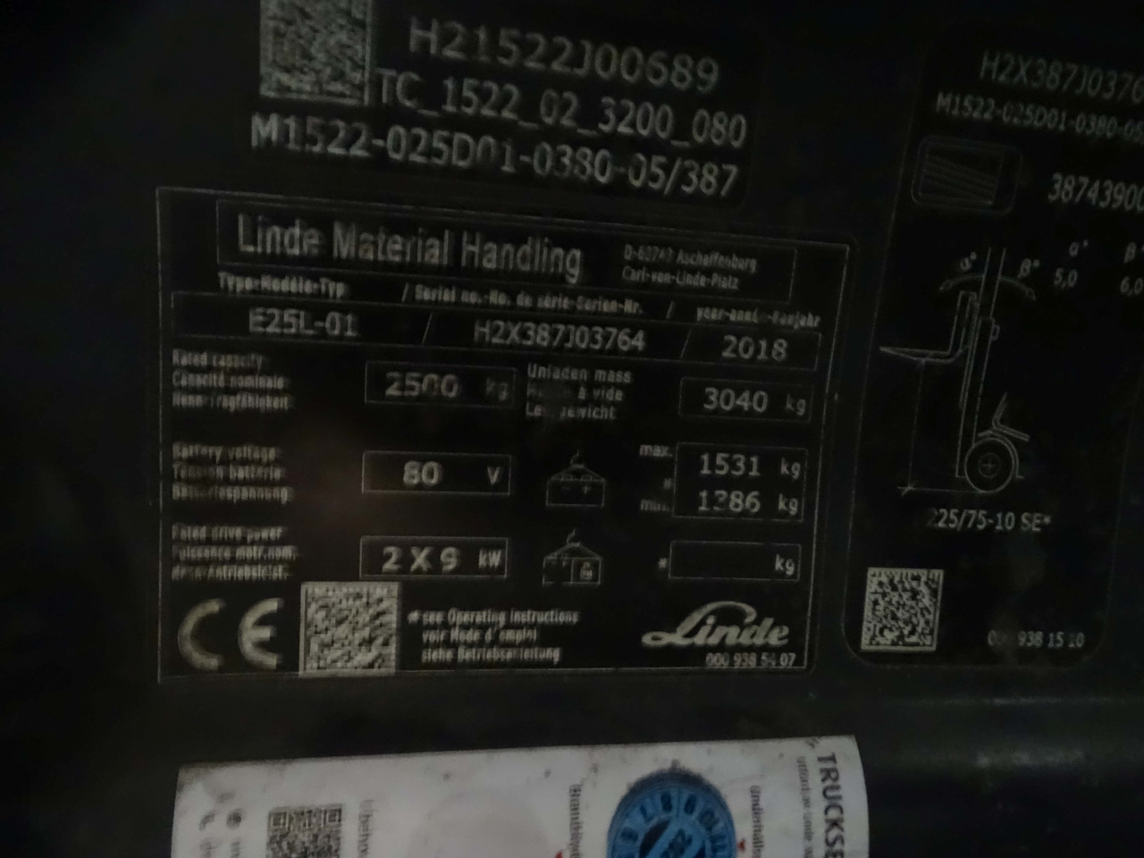 Linde E25L-01 - Elektrostapler: das Bild 5 Linde E25L-01 - Elektrostapler: das Bild 5