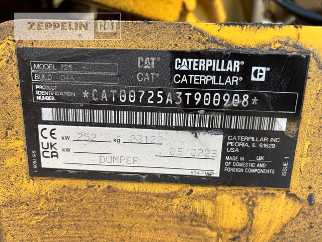 Cat 725-04A - Knickgelenkter Dumper: das Bild 2 Cat 725-04A - Knickgelenkter Dumper: das Bild 2