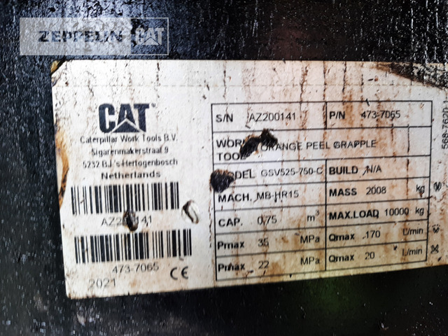 Cat GSV525 Mehrschalen - Greifer für Baumaschine: das Bild 5 Cat GSV525 Mehrschalen - Greifer für Baumaschine: das Bild 5